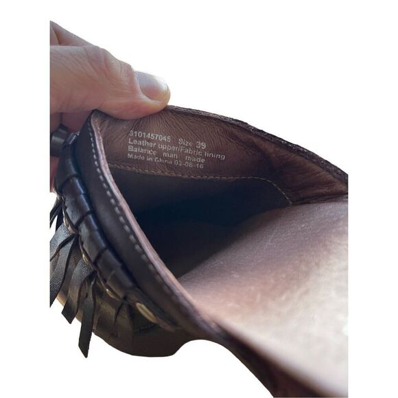 Dansko Womens Black Slip On Leather Fringe Studded Clogs Casual Shoes Size 39 - Picture 4 of 8